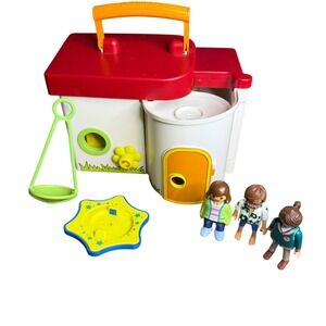 Playmobil Take Along Preschool Red Roof Toy Carry‎ Case Kids Playset 3 Figures